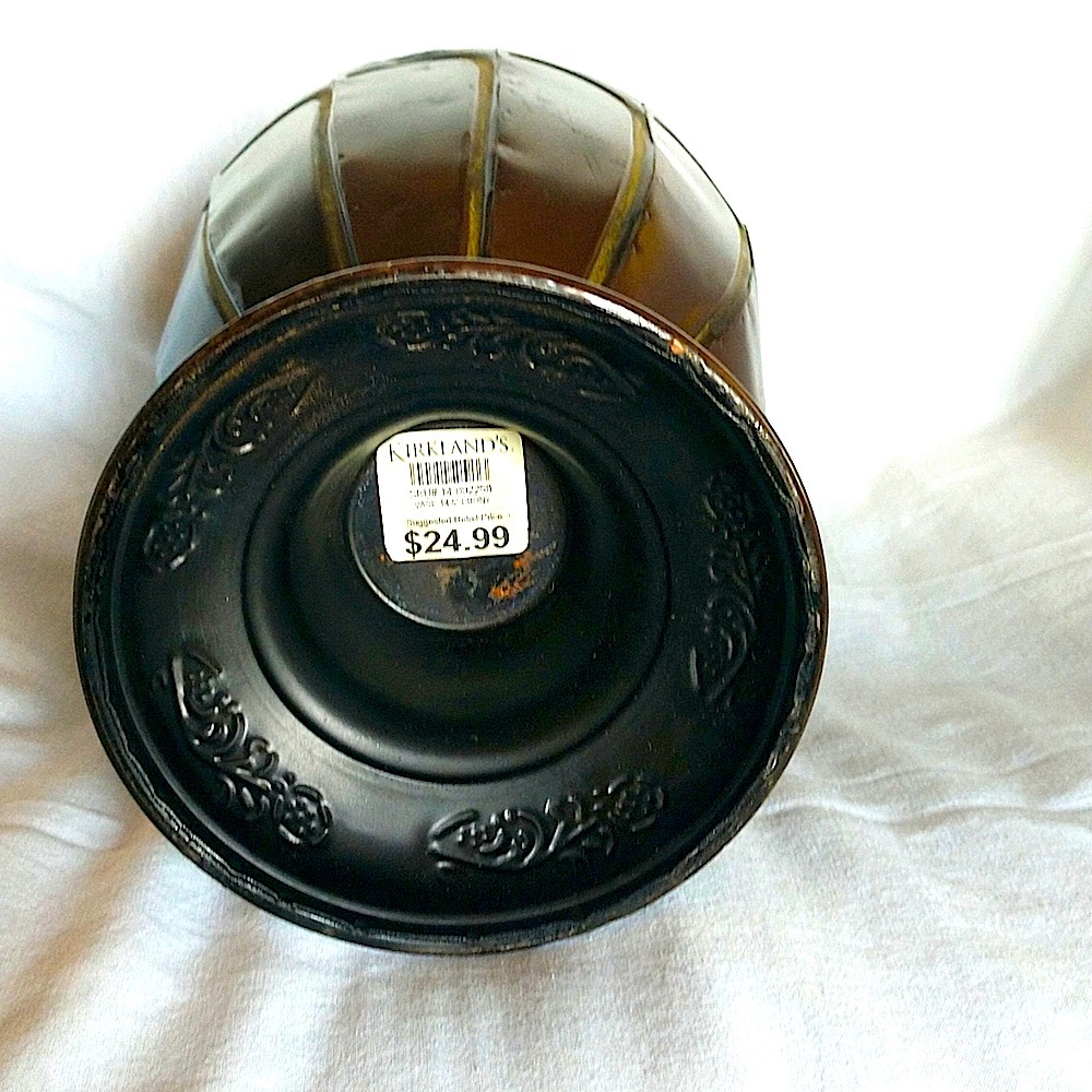 Kirkland's 14.5" Ebony rustic metal vase. Used with tag - Picture 6 of 7